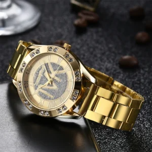 Luxury Women's Watch Fashion 2025 Diamonds TVK Quartz Watch Business Stainless Steel Gold Ladies Clock Gift Wristwatch