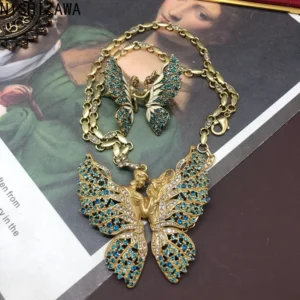 NISHIZAWA Buterfly Earrings for Women Diamonds Palace Style Vintage Jewelry Fashion Luxury Exquisite Elegant Pendientes Mujer