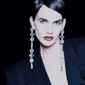 Stonefans Long Geometric Earrings Women 2024 Luxury Elegant Designer for Wedding Fashion Rhinestone Hanging Jewelry Party Gifts