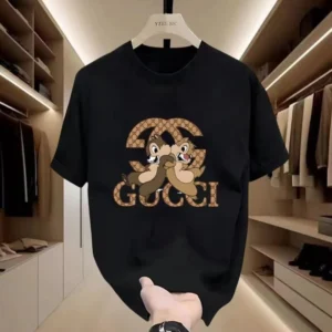 2026 High Quality Pure Cotton 2025 Trend Crew Neck T-shirt Short Sleeve Summer New Versatile Luxury Printed Casual Top Ins