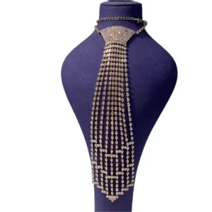 Fashion tie necklace, sparkling rhinestone tie necklace, women's party accessories