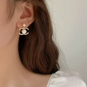 Elegant Charm Dangle Earrings – 1 Pair Vintage Faux Pearl Decor, Ideal Daily Wear & Gift for Women